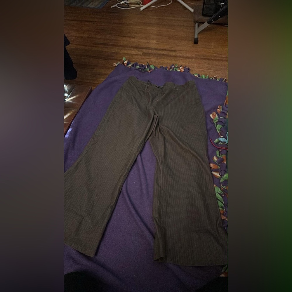 ANTONIO MELANI Men's Dark Brown Dress Pants